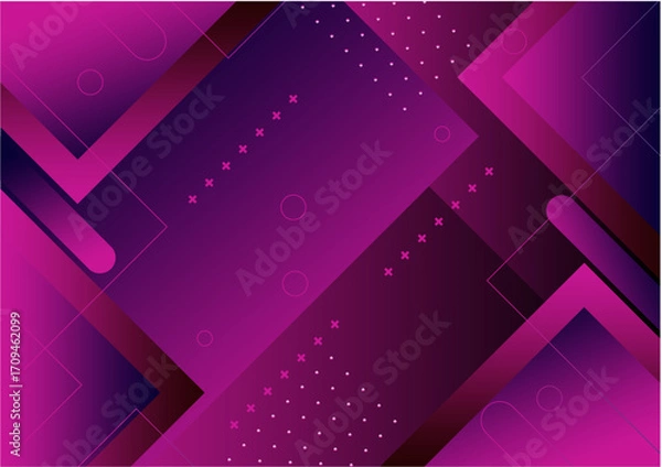 Fototapeta A beautiful abstract color combination with a geometric background. A dynamic composition of shapes. A cool background design for a poster. Vector illustration.
