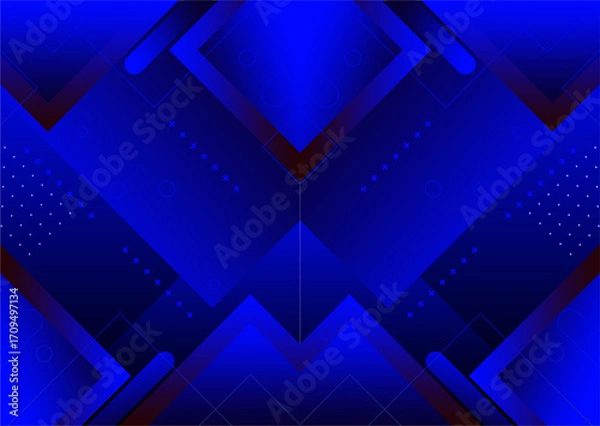 Fototapeta A beautiful abstract color combination with a geometric background. A dynamic composition of shapes. A cool background design for a poster. Vector illustration.
