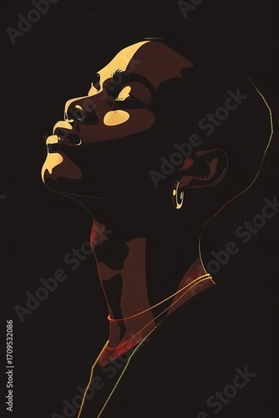 Obraz geometric portrait of a man