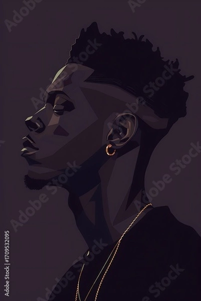 Obraz geometric portrait of a man