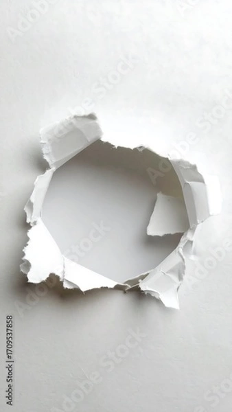 Obraz Ripped paper circle hole