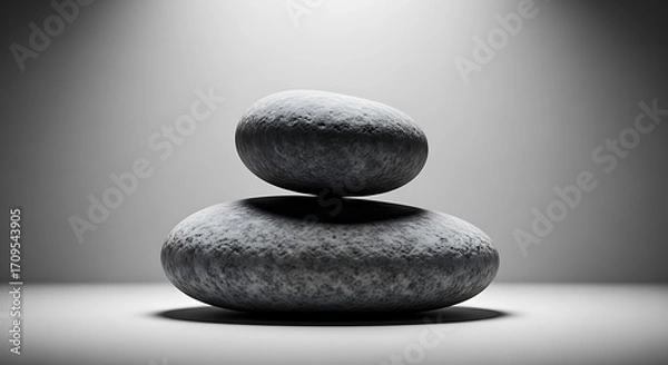 Obraz Balanced Stones, Zen, Meditation, Calm, Focus.