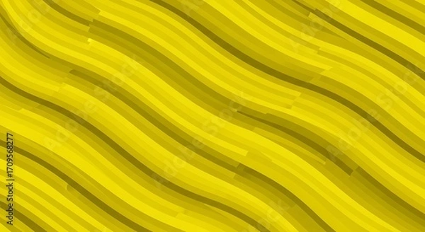Obraz Bright Yellow Wavy Texture Background.