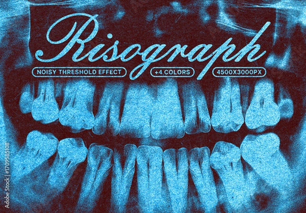 Obraz Noise Risoprint Photo Effect Mockup