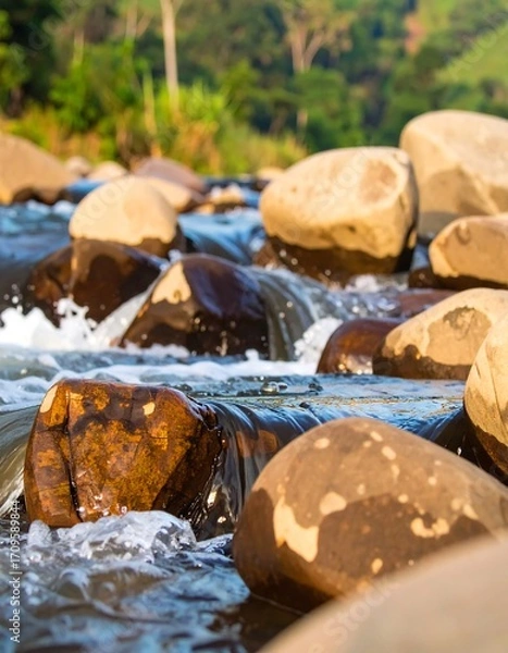 Obraz River rocks, rushing water