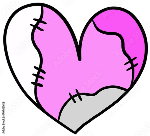 Fototapeta Halloween pink heart 