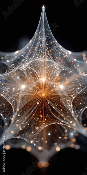 Fototapeta Enchanting Nexus A Web of Light and Intrigue