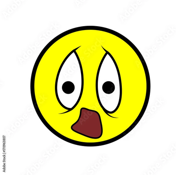 Obraz Scared Cartoon Face