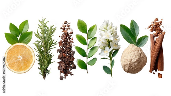 Fototapeta Aromatic ingredients arranged