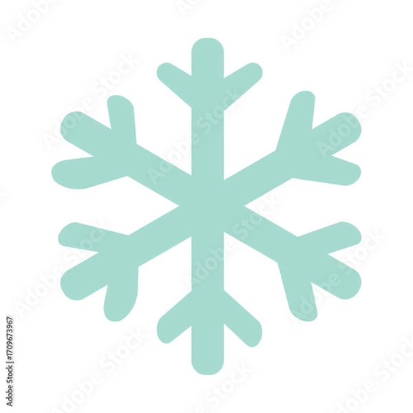 Fototapeta Snowflake icon on white background. Flat style. Vector illustration.