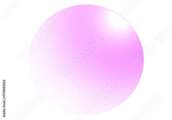 Fototapeta Pink colour gradient round effect, global with lens effect png.