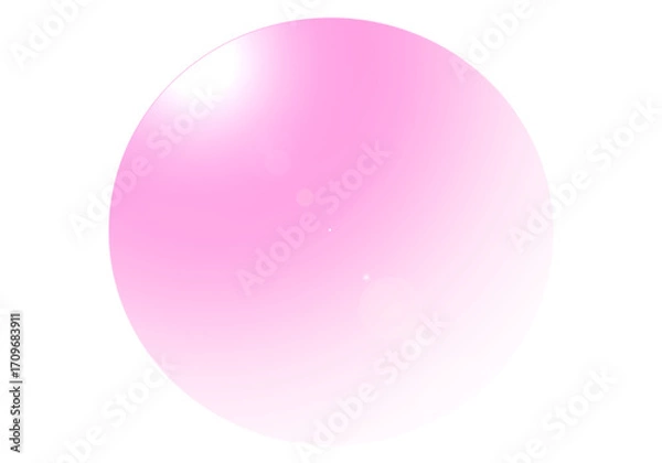 Fototapeta Pink colour gradient round effect, global with lens effect png.