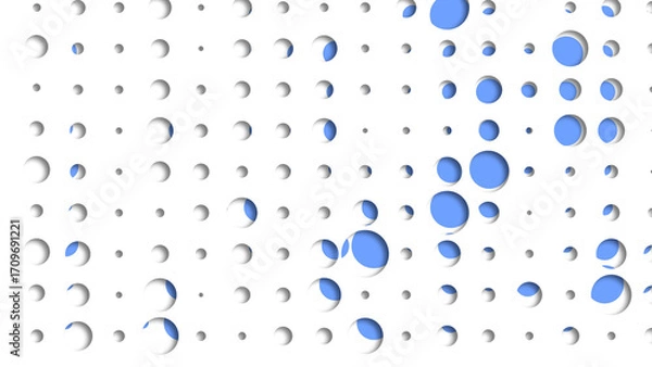 Fototapeta Perforated 3D backdrop with shadow for design