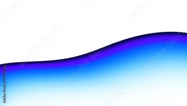 Fototapeta Blue minimal wavy lines abstract futuristic tech background. Overlay blue gradient PNG digital banner design concept illustration
