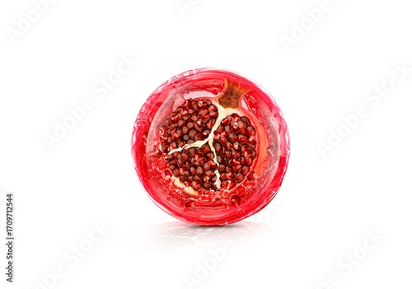 Fototapeta pomegranate serum in bubble and molecule