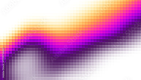 Fototapeta Colorful grainy gradient template on transparent background. Trendy ribbed glass effect texture, Abstract overlay mosaic background