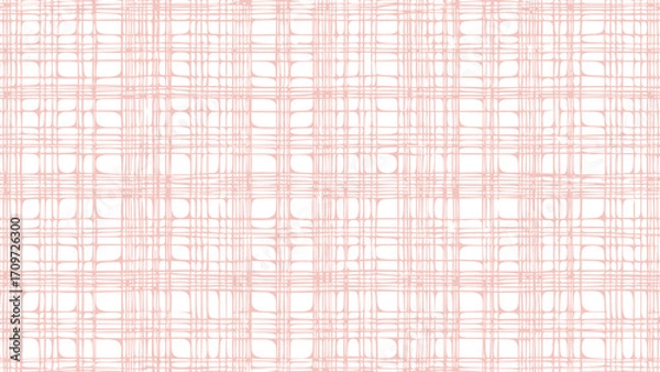Fototapeta Pink and white plaid fabric texture background. Seamless pattern checkered wallpaper.