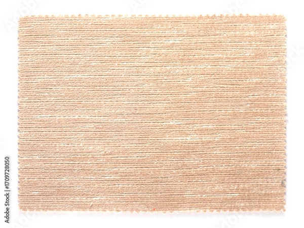 Obraz Natural fabric swatch samples isolated on white background 