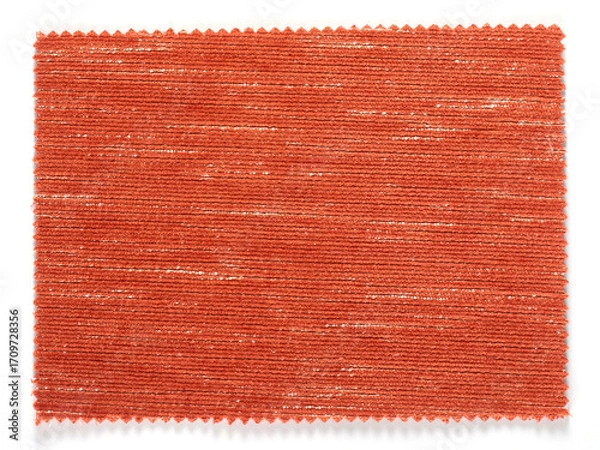 Fototapeta Natural fabric swatch samples isolated on white background 