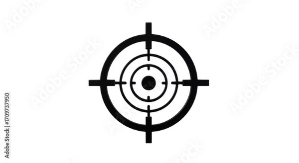 Obraz Isolated target sight for sniper, aiming scope, precision marksman training target design