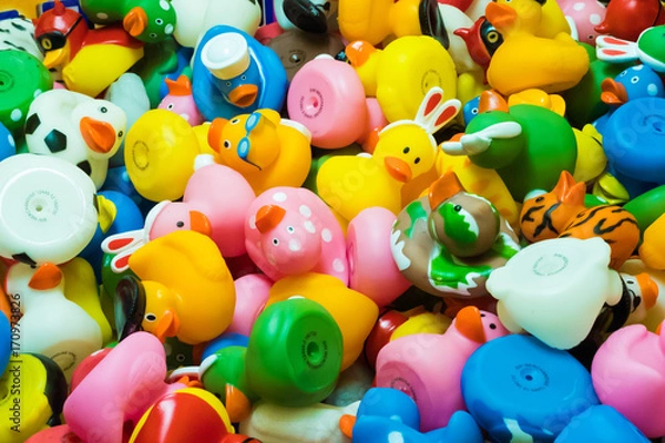 Obraz many rubber ducks
