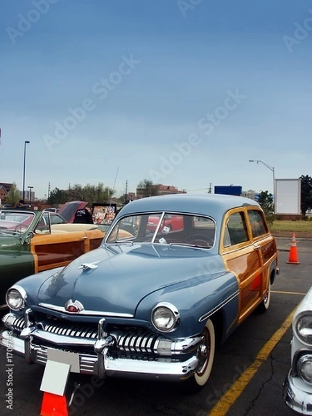 Fototapeta classic american woody wagon car