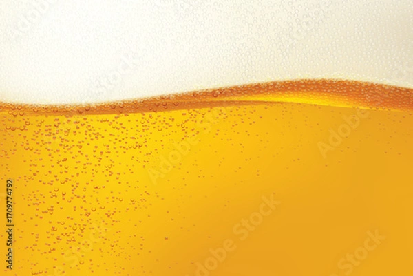 Obraz wide golden color beer back realistic design