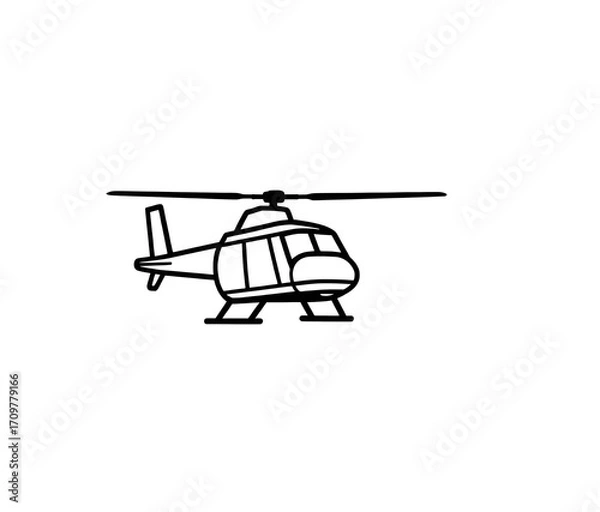 Obraz helicopter vector illustration