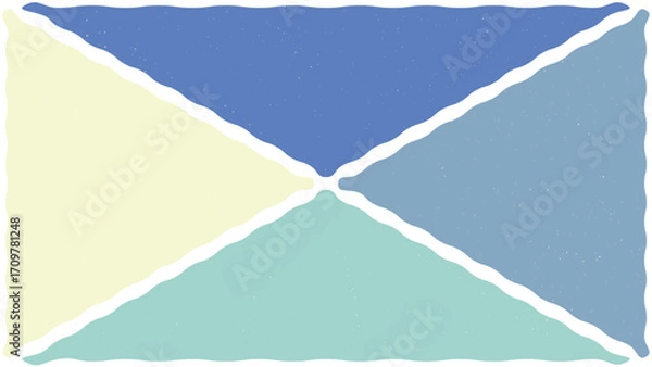 Fototapeta triangle blue green pastel color palette background vector design