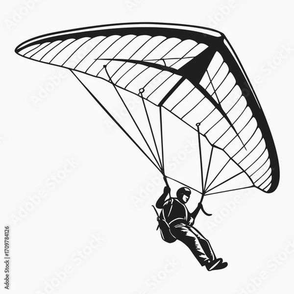 Obraz paraglider flying in the sky