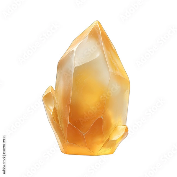Obraz Golden crystal, sharp facets