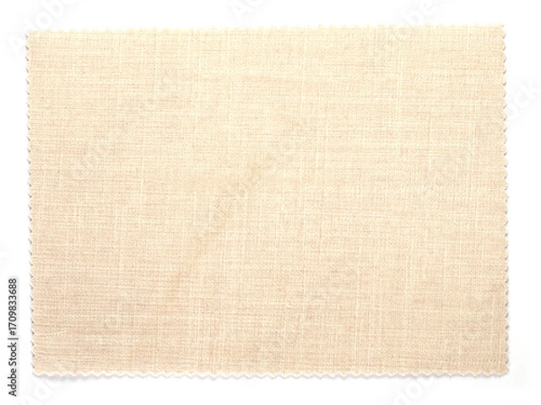 Obraz Natural fabric swatch samples isolated on white background 