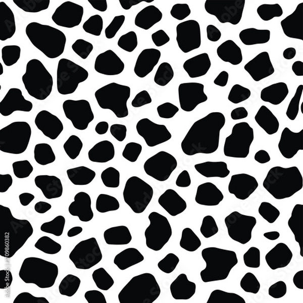 Obraz 흑백 젖소 무늬 벡터 패턴