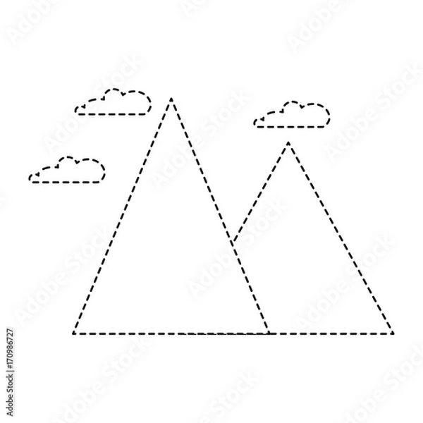 Fototapeta snowy mountains isolated icon vector illustration design