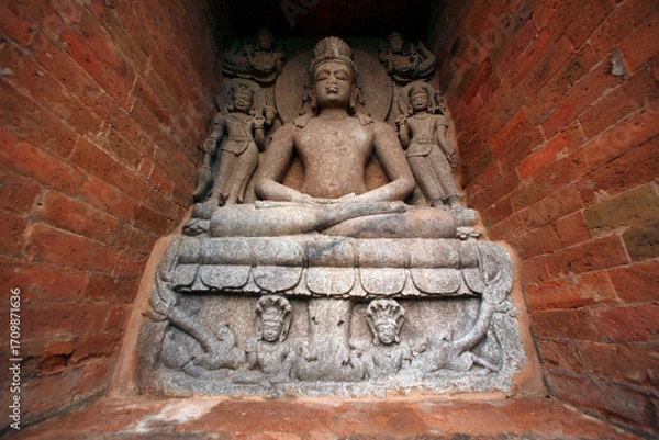 Fototapeta ancient stone buddha statue