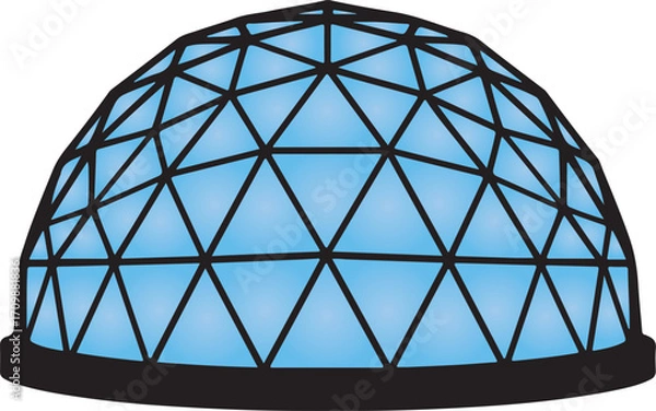 Obraz Geodesic Dome Colorful Vector Illustration Design (Version: 02)