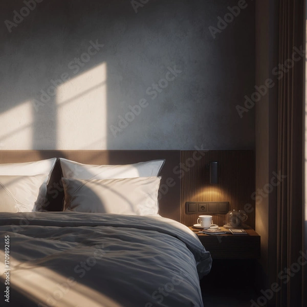 Obraz hotel room with bed