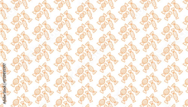 Obraz halloween candy vector seamless pattern
