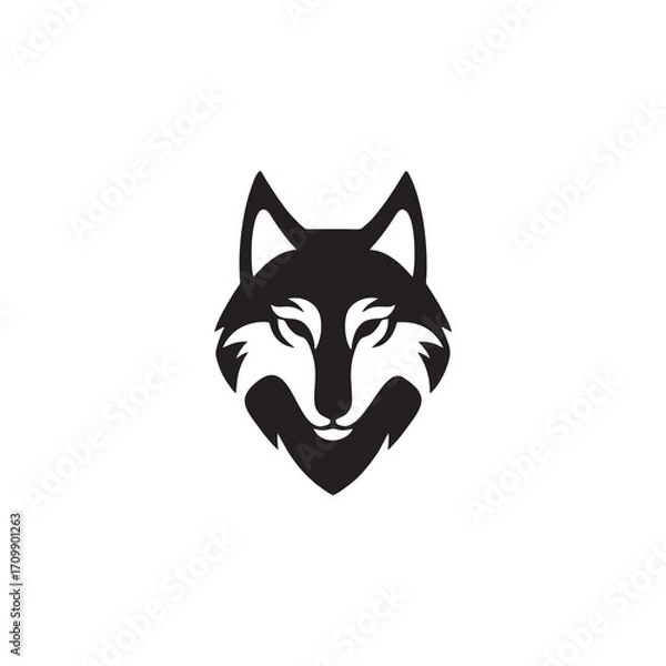 Obraz SIMPLE WOLF HEAD LOGO VECTOR ILLUSTRATION