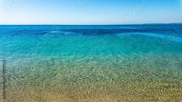 Fototapeta Turquoise Horizons: Summer Escapes to Possid Cape, Greece