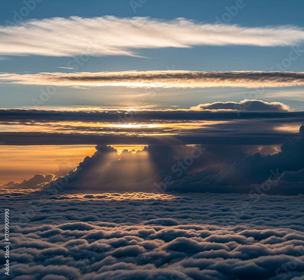 Fototapeta sunset in the snow