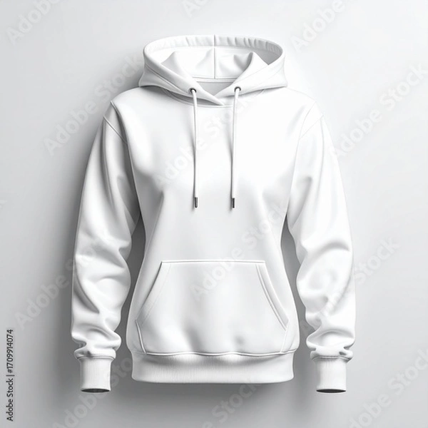 Obraz Blank White Hoodie Mockup Perfect for Design Presentations