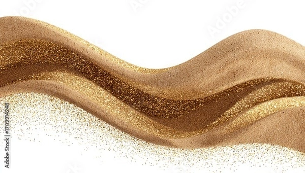 Obraz Gold sand flowing in waves