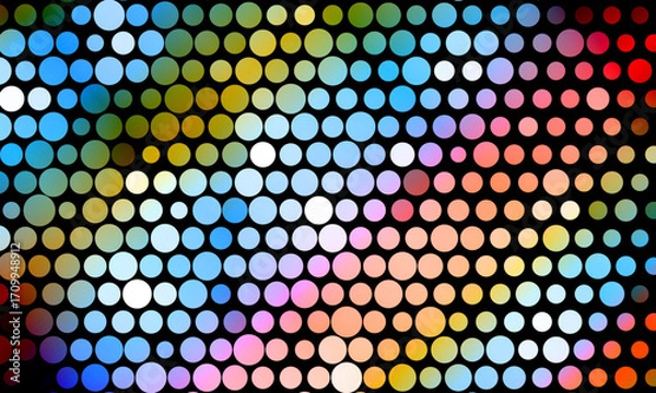 Fototapeta Colorful abstract circle dots pattern background. geometric structure.