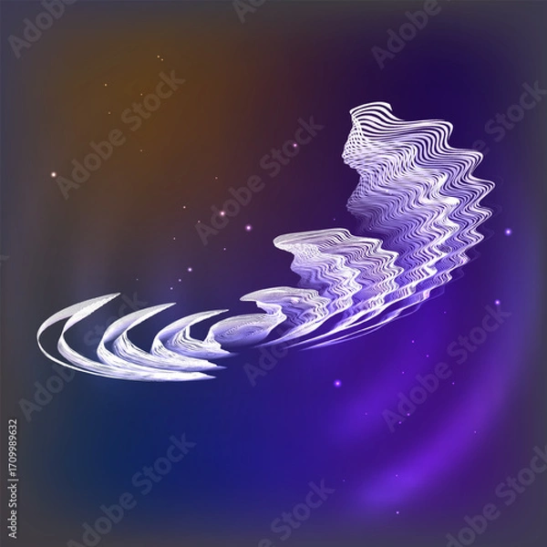 Fototapeta Dynamic 3D Abstract Composition-01