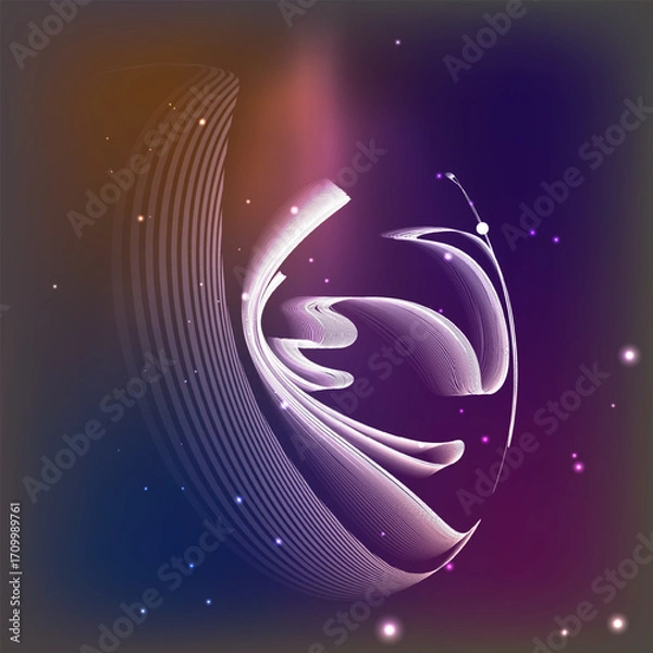 Fototapeta Dynamic 3D Abstract Composition-01