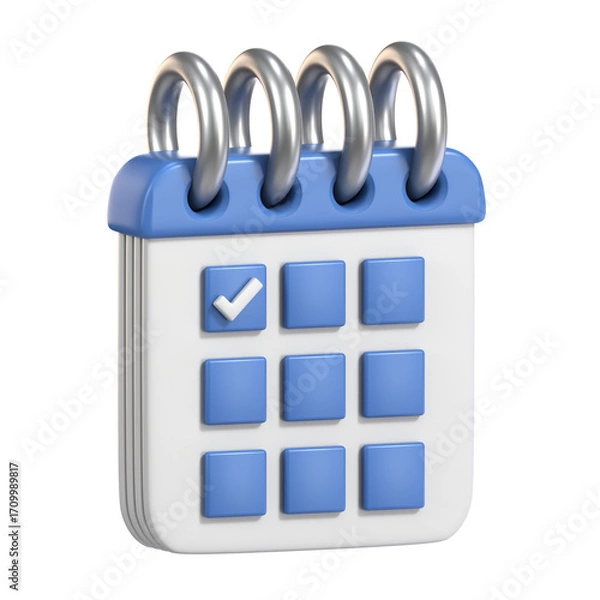 Obraz Calendar schedule checklist 3D