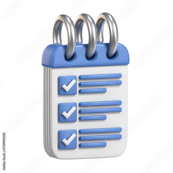Obraz Paper clipboard to do check list concept 3D