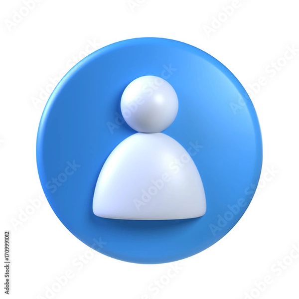 Obraz User icon Circle shape 3D