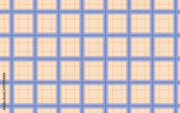 Obraz Autumn grid background seamles pattern. Perfect for creating fall retro vibe design. Use for backdrops, packaging, scrapbooking, and any project needing a warm, traditional feel